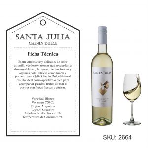 VINO SANTA JULIA CHENIN DULCE 750 CC - Vista 1