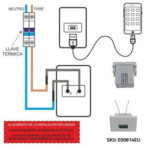 CARGADOR USB EXULTT URBANA 5V 3A (CARGA RAPIDA) SIMPLE BLANCO - Vista 2