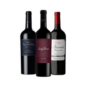 VINO LUIGI BOSCA + TRUMPETER MALBEC + NICASIA X3 UNIDADES