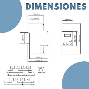 MEDIDOR MONOFASICO DE 65A - SMART PRONEXT - Vista 3