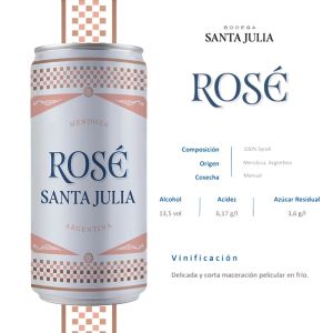 VINO SANTA JULIA ROSE LATA 269 CC - Vista 2