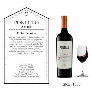 VINO FINCA EL PORTILLO MALBEC 750 CC - Vista 1