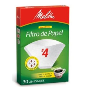 FILTROS DE CAFE Nº 4 MELITTA FILTROS DE CAFE X 30