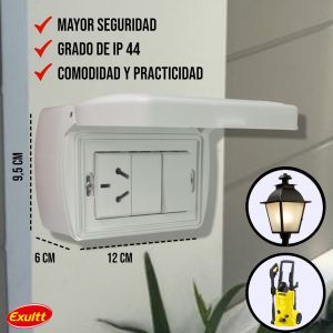 TAPA CAPSULADA EXTERIOR RIGIDA APLICAR  + 1 PUNTO Y TOMA ESPECIAL EXULTT - Vista 4