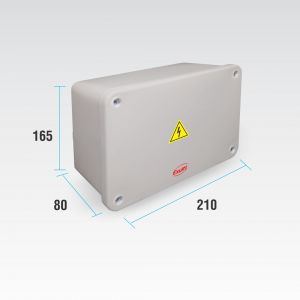 CAJA DE PASO ESTANCA IP65 EXTERIOR 210 X 165 X 80 MM - Vista 3