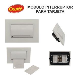 SET ARMADO INTERRUPTOR PARA TARJETA 3 MODULOS LINEA URBANA EXULTT - Vista 2