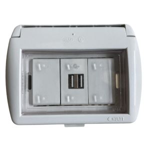 TAPA CAPSULADA EXTERIOR MEMBRANA + 1 USB DOBLE EXULTT