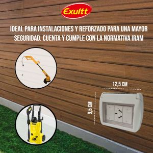 TAPA CAPSULADA EXTERIOR MEMBRANA + 1 TOMA ESPECIAL EXULTT URBANA - Vista 3