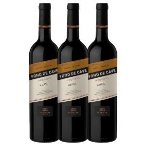 VINO FOND DE CAVE RESERVA MALBEC 750 ML X 3 UNIDADES