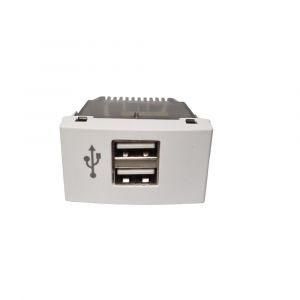 MODULO 1 CARGADOR USB 2A DOBLE BLANCO PLEIN EXULTT