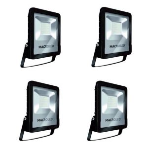 PACK X4 REFLECTOR LED SMD PRO 30W FRIO IP65 MACROLED