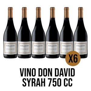 VINO DON DAVID SYRAH 750 CC X 6 UNIDADES - Vista 1