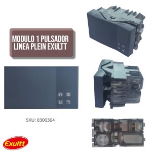 MODULO 1 PULSADOR (1 MODULO) LINEA PLEIN EXULTT - Vista 14