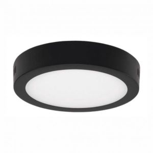 PANEL LED APLICAR REDONDO 6W NEGRO MACROLED