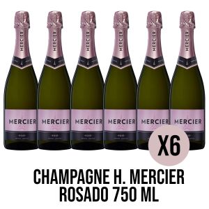 CHAMPAGNE H. MERCIER ROSADO 750 ML X 6 UNIDADES - Vista 1