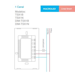 LLAVE LUZ PARED INTERRUPTOR WIFI TOUCH SMART 1 CANAL MACROLED - Vista 4