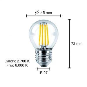 LAMPARA GOTA FILAMENTO LED 4W E27 MACROLED - Vista 4