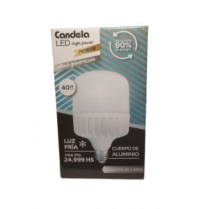 LAMPARA LED HIGH POWER CUERPO DE ALUMINIO 40W FRIA CANDELA - Vista 1