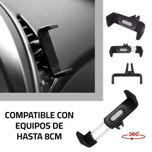 HOLDER SOPORTE AJUSTABLE DE CELULAR PARA REJILLA DE AUTO - Vista 4