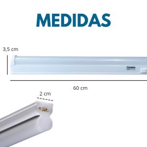 LISTON LED 9W 60 CM T5 FRIO PVC 220V IP20 CANDELA - Vista 2