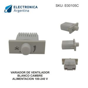 MODULO VARIADOR DE VENTILADOR BLANCO CAMBRE - Vista 1