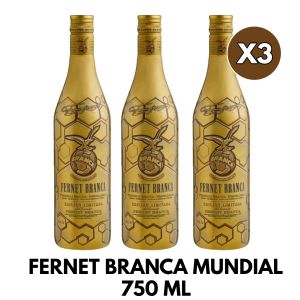 FERNET BRANCA MUNDIAL BOTELLA 750 ML X 3 UNIDADES - Vista 1