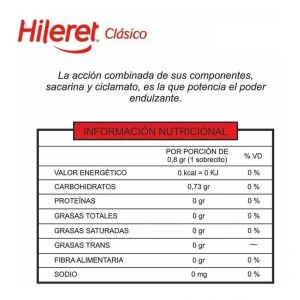 EDULCORANTE HILERET CLASICO FORTE 500 SOBRES - Vista 1