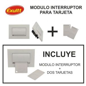 SET ARMADO INTERRUPTOR PARA TARJETA 3 MODULOS LINEA URBANA EXULTT - Vista 1