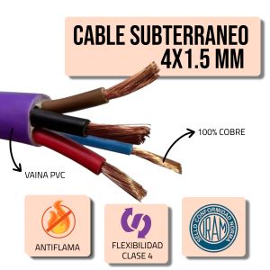 CABLE SUBTERRANEO 4X1.5 MM X METRO EPUYEN - Vista 2