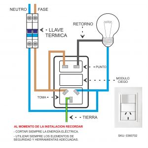 SET ARMADO  1 INTERRUPTOR 1 TOMACORRIENTE 10A (1 PUNTO Y TOMA) LINEA URBANA EXULTT - Vista 4