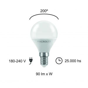 LAMPARA GOTA LED 6W E14 MACROLED - Vista 5