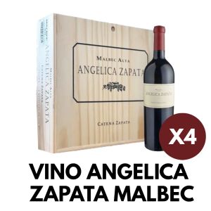 VINO ANGELICA ZAPATA MALBEC 750 ML CAJA X4 UNIDADES - Vista 1