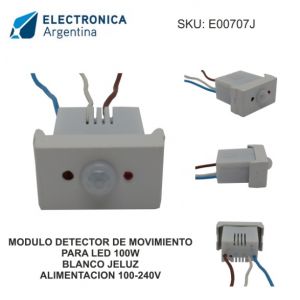 MODULO JELUZ VERONA DETECTOR DE MOVIMIENTO P/ LED 100W BLANCO - Vista 1