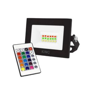 REFLECTOR LED 20W RGB KING 220V RGB+W CONTROL REMOTO RF