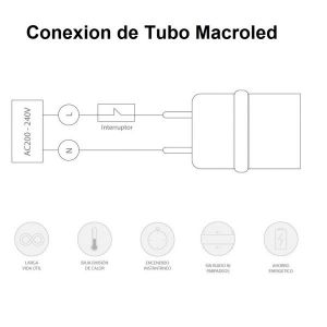 TUBO LED 9W T8 60 CM DE PVC NANO MACROLED - Vista 6