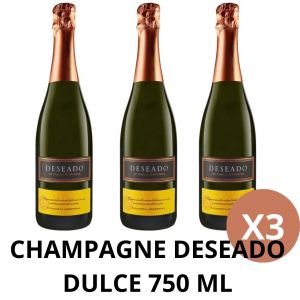 CHAMPAGNE DESEADO DULCE 750 ML X 3 BOTELLAS - Vista 1