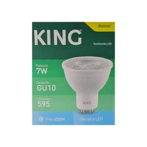 LAMPARA DICROICA LED 7W GU10 KING - Vista 1