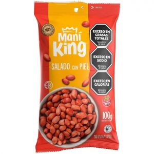 MANI SALADO MANI KING CON PIEL 100 GR