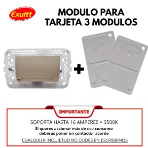 MODULO INTERRUPTOR P/ TARJETA 3 MODULOS BEIGE - Vista 4