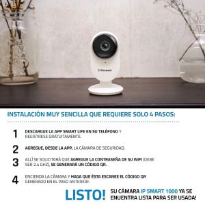 CAMARA DE SEGURIDAD IP SMART WIFI FULL HD 1080P GRABA AUDIO PRONEXT  - Vista 8