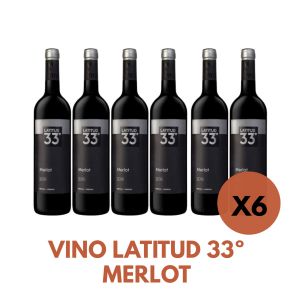 VINO LATITUD 33º MERLOT 750 CC X 6 BOTELLAS - Vista 1