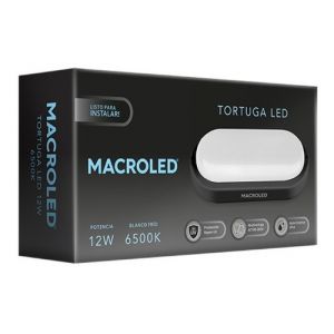 TORTUGA OVALADA 12W LED NEGRO MACROLED - Vista 3