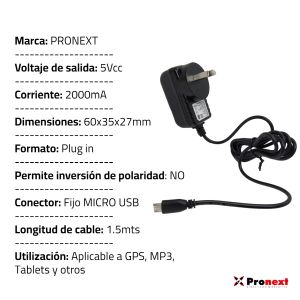 FUENTE SWITCHING MINI  5V 2000 FIJO  PRONEXT - Vista 2